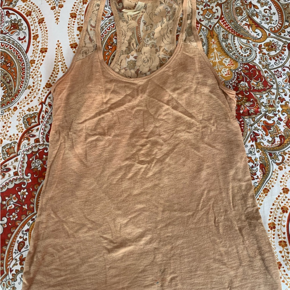 Women's Tan Sleeveless Top